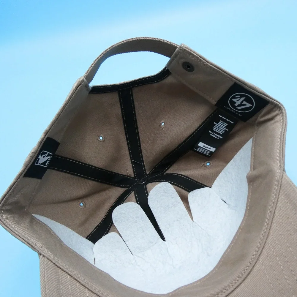 '47 Brand Cap Mens One Size Clean Up Chicago Bulls‎ Tan Embroidered Cotton NBA